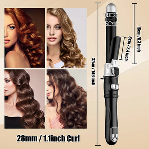 1.1/1.25inch Rotating Curling Iron Curling Wand Automatic Hair Curler 30s Instant Heat Auto Hair Waver Hair Styling Irons