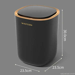 12L Black Bathroom Smart Sensor Trash Can Luxury Garbage Bucket Automatic Trash Bin For Kitchen Toilet Wastebasket Smart Home