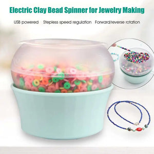 Electric Bead Spinner String Seed Beads Quickly Beading Bowl Loader Kit DIY Jewelry Making for Craft Seed Beading Supplies