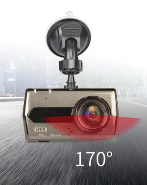 Car DVR 4 lnches Full HD 1080P Dual Lens Rear View Dash Cam Vehicle Camera Video Recorder Auto Motion Detector Reverse Image