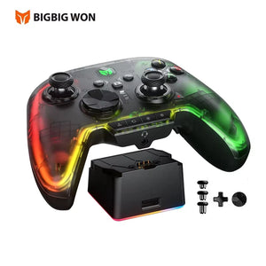 BIGBIG WON Wireless Controller, Rainbow 2 Pro PC Controllers 6-axis Gyro Senso PC/ Switch/ANDROID/IOS