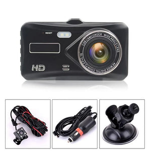 HD 1080P Car DVR Dashcam Video Recorder Rear View Camera 170° Wide Angle Dual Lens 4 Inch Touch Screen Dash Cam Black Box