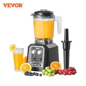 VEVOR 2L Smoothie Blender Professional Countertop Fruit Food Processor Mixer Maker with Stainless Steel for Home Kitchen Bar