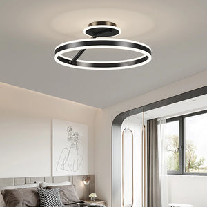 New Nordic LED Dimmable Chandelier For Bedroom Restaurant Kitchen Study Ring Ceiling Chandelier Room Chandelier Decoration