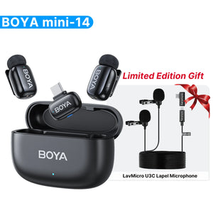 BOYA BOYA Mini Wireless Lavalier Microphone for iPhone Android USB-C Smartphones DSLR Cameras Gaming Live Streaming Youtube Vlog