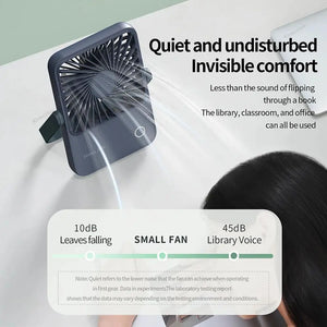 🌬️Portable USB Mini Fan Convenient And Ultra-quiet Electric Fan Rechargeable Student Small Cooling Desktop Fans Clip Ventilador - Stereotech