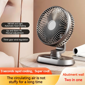 Xiaomi Mijia Fan Recirculating Fan Large Wind Power Can Swing Head Desktop Electric Fan USB/Rechargeable Portable Hanging Fan - Stereotech