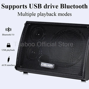 8 Inch Acoustic Guitar Amplifier Speaker Sax Ukulele Piano Practice AMP Built-in Chorus Reverb Delay Effect 100W Outdoor Speaker