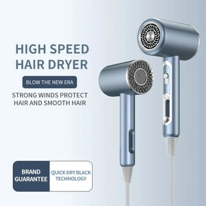 New Travel Hair Dryer with Strong Wind Speed and Low Noise for Fast Drying, High-Quality 1600W Hair Care Tool with Smooth Air No