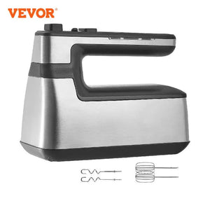 VEVOR Cordless Electric Hand Mixer 100W Continuously Variable Electric Handheld Mixer with Turbo Boost Beaters Dough Storage Bag - Stereotech