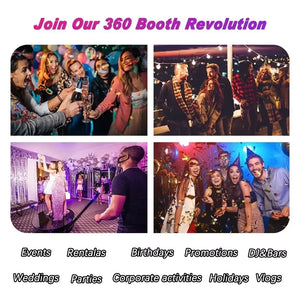 Portable 360 Photo Booth Rotating Machine For Picture Automatic 360 Video PhotoBooth With Flight Case 80 100 115cm Party Wedding