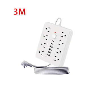 US Ports 14 in 1 Multi-function Bar Plug USB Porous PD Fast Charge Aocket Fireproof Desktop Charging Station