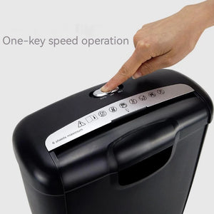 6 Sheets/time 10L Desktop Small Paper Shredder Office Household Electric Mini Shredder Filler Strip 6mm Strip Paper Cutter