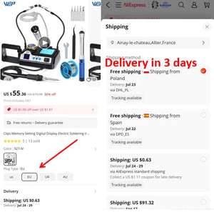 WEP 927 Clips Tin Soldering Iron with Optional Magnifier Lamp Digital Display Electric Soldering iron Kit Set Soldering Station - Stereotech