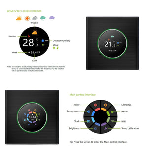 WiFi Smart Thermostat Temperature Controller Weekly Programmable Button Control/ Mobile APP/ Voice Control Compatible