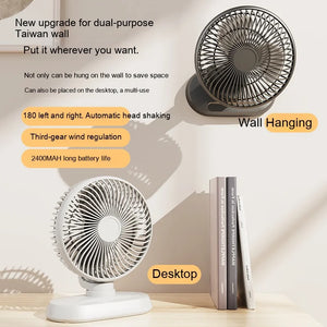 Xiaomi Mijia Fan Recirculating Fan Large Wind Power Can Swing Head Desktop Electric Fan USB/Rechargeable Portable Hanging Fan - Stereotech