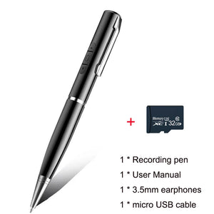 Digital Activated Pen 360 Sound Audio Activated Dictaphone Recording Device Voice Controlled Audio Recorder Pen for Meetings