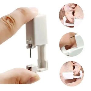 1/10Pcs Safety Ear Piercing Gun Kit White Disposable Disinfect Safety Earring Piercer Machine Studs Nose CLip Body Piercing Tool - Stereotech