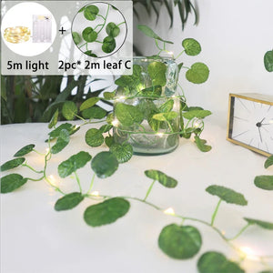 LED Fairy String Lights 2M 20LED Maple Leaf Garland Christmas Fairy Lights for Fence Home Bedroom Wall Patio Decoration