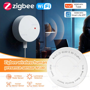 ZigBee Wifi MmWave Human Presence Motion Sensor Radar Wave Human Detector Motion Detector Tuya Hub Smart Life Home Automation