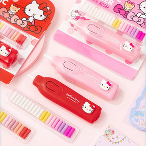 Yizheng Co-branded Sanrio Anime Hello Kitty Cartoon Electric Eraser Office Sketch Writing Drawing Eraser Student Stationery