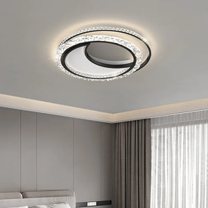 Round LED Ceiling Lights Modern Simple Living Room Bedroom Study Golden Acrylic Chandelier Nordic Indoor Lighting Decor Fixtures