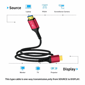 8K HDMI 2.1 Optical Fiber Cable 10M/15M/20M/30M Nylon Braided 48Gbps 4K120Hz 8K60Hz Compatible with Roku TV/PS5/PS4/HDTV/RTX3080