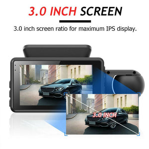 Full HD Dashcam Dual Camera 1080P Inside Front Camera 2 Lens Recorder Car DVR Recorders Dash Cam Auto Wide Angle Night View