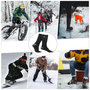 Winter Heated Socks Rechargeable Heating Socks With Battery Case Heated Socks Warmth Outdoor Heated Boots Snowmobile Winter Ski