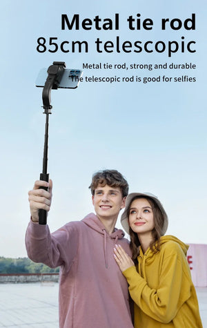 1-Axis Anti-shake Handheld Gimbal Stabilizer Selfie Stick Mobile Phone Holder Live Broadcast Tripod with Bluetooth Shooting - Stereotech