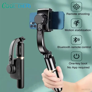 COOL DIER 2023 NEW Phone Gimbal stabilizer Wireless Bluetooth selfie stick tripod Stabilizer holder bracket For Smartphone live - Stereotech