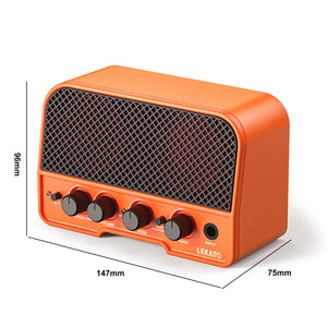 LEKATO 5Watt Acoustic Guitar Amplifierr Mini Portable Acoustic Guitar Amplifier Speaker Normal/Bright Dual Channels