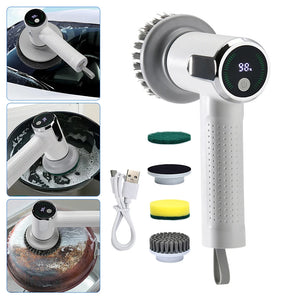 4 in 1 Electric Cleaning Brush Replaceable Brush Heads,Electric Spin Scrubber,Bathroom Toilet Cleaning Tools  Kitchen Utensils