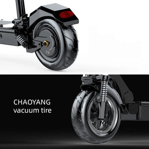 ESWING Folding Adult Electric Scooter 500W Motor Scooter Top Speed 50 Km/h 10 Inch Vacuum Tires Shock Absorbing Electric Scooter