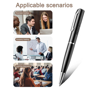 Digital Activated Pen 360 Sound Audio Activated Dictaphone Recording Device Voice Controlled Audio Recorder Pen for Meetings