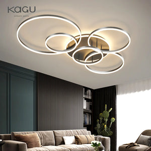 White Gold Modern LED Chandelier Lighting For Living Study Room Lights Indoor Lamps Parlor Foyer Lustres Chandeliers Luminaire