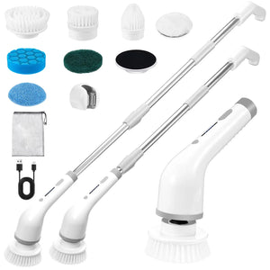 8in1 Multi-functional Electric Cleaning Brush Up to 420RPM Powerful Cleaning Scrubberfor Kitchen Bathroom Toilet Sink Cleaning