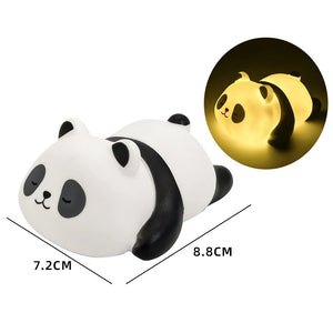 Cute Night Light Nursery Sleeping Night Lamp Panda Pig Dog Duck Rabbit Animals Lamp Vinyl Nightlights for Breastfeeding Toddler