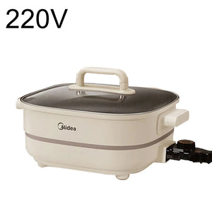 Electric Hot Pot 6L Large Capacity Household Integrated Electric Cooking Pot Multi functional Stir Fry Stew and Grilled Fish Pot