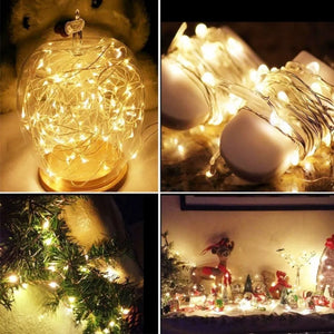 1M 2M 3M 5M LED Copper Wire String Lights Fairy Light Outdoor Garland Wedding Light for Home Christmas Garden Holiday Decoration