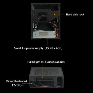 A09 HTPC Computer Case Mini ITX Gaming PC Chassis Desktop Chassis USB3.0 Computer Case Home Computer Case - Stereotech