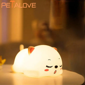 Night Light Cute Animal Panda Rabbit Duck Lovely Silicone Lamp Cloud Star Christmas Gift for Kids USB Recharge Warm Soft Light