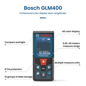 Bosch 40M Laser Rangefinder GLM 400/4000 Multi Modes Digital Distance Meter High Precision Laser Measure Tape Measurement Tools