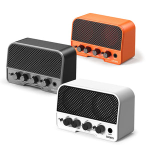 LEKATO 5Watt Acoustic Guitar Amplifierr Mini Portable Acoustic Guitar Amplifier Speaker Normal/Bright Dual Channels