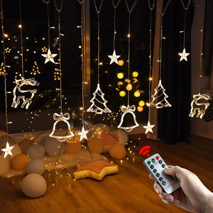 Christmas Decor String Garland Curtain Light LED For Wedding Home Christmas Tree Ornament 2024 Navidad Xmas Gift 2025 New Year