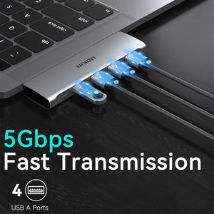 MOKiN 5 in 2 Dual USB C HUB Adapter Thunderbolt 3 Port 5K60Hz PD 100W 40Gbps for MacBook Pro Air 4 USB 3.0 5Gbps Docking Station