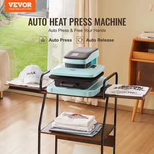 VEVOR Auto Heat Press Machine 15x15in with Auto Release Heats Up Fast and Evenly Sublimation Heat Press for T Shirts Sublimation - Stereotech