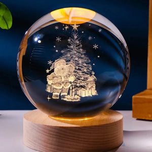 LED Crystal Ball Table Lamp USB Night Light 3D Moon Planet Galaxy Decor for Home Table Lamp Party Toys for Kids Adult Xmas Gifts