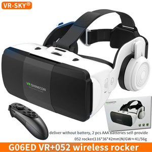 VR Virtual Reality Cinema 3D Glasses Box Headset Wearable Helmet G06ED VR For IOS Android 4.7-7.8inch Smartphone