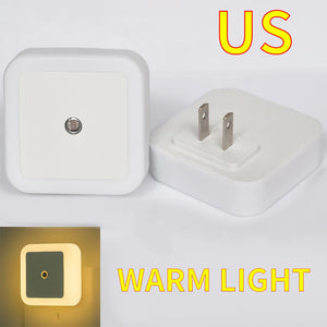 Wireless LED Night Light Sensor Lighting Mini EU US UK Plug Night light Lamp for Home Room Bedroom Stairway Decoration Lights